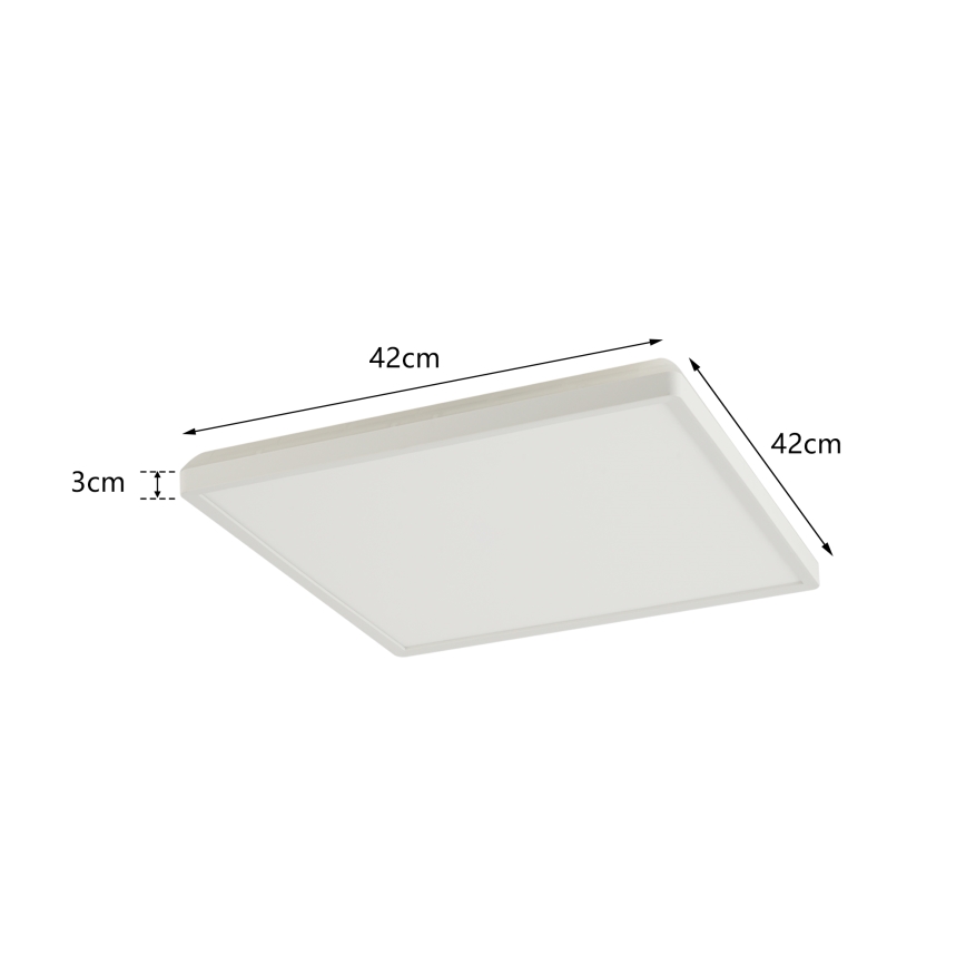 Brilagi - LED Kopalniška stropna svetilka ULTRA SLIM LED/24W/230V 42x42 cm bela IP54