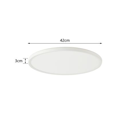 Brilagi - LED Kopalniška stropna svetilka ULTRA SLIM LED/24W/230V pr. 42 cm bela IP54
