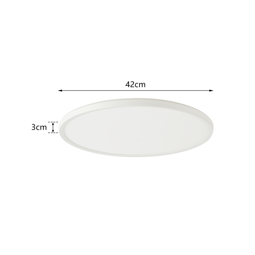 Brilagi - LED Kopalniška stropna svetilka ULTRA SLIM LED/24W/230V pr. 42 cm bela IP54