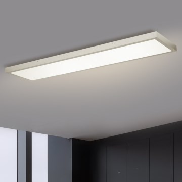 Brilagi - LED Kopalniška zatemnitvena stropna svetilka FRAME SMART LED/50W/230V 120x30 cm 3000-6000K IP44 srebrna + Daljinski upravljalnik