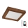 Brilagi - LED Kopalniška zatemnitvena stropna svetilka WOODY FRAME LED/24W/230V hrast češnja 30x30 cm 3000-6000K IP44 + Daljinski upravljalnik