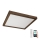 Brilagi - LED Kopalniška zatemnitvena stropna svetilka WOODY FRAME LED/50W/230V hrast oreh 60x60 cm 3000-6000K IP44 + Daljinski upravljalnik