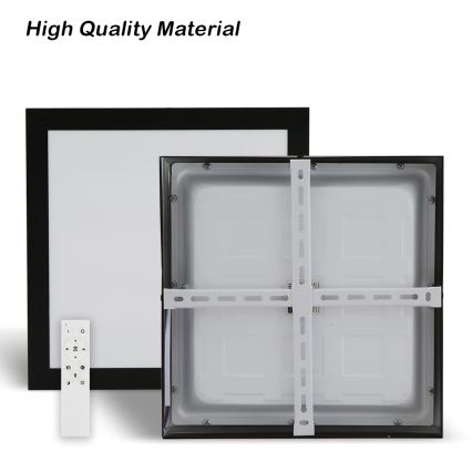 Brilagi - LED Kopalniška zatemnitvena stropna svetilka FRAME SMART LED/24W/230V 30x30 cm 3000-6000K IP44 črna + Daljinski upravljalnik