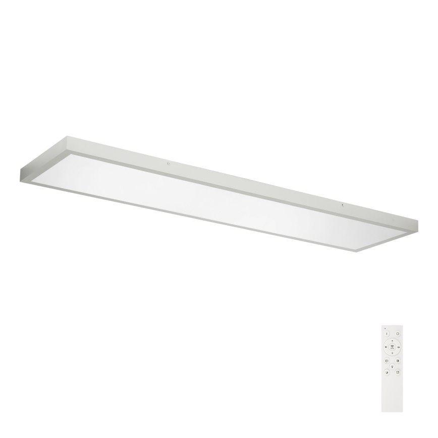 Brilagi - LED Kopalniška zatemnitvena stropna svetilka FRAME SMART LED/50W/230V 120x30 cm 3000-6000K IP44 srebrna + Daljinski upravljalnik