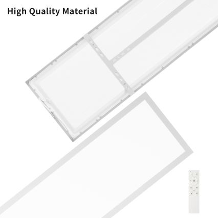 Brilagi - LED Kopalniška zatemnitvena stropna svetilka FRAME SMART LED/50W/230V 120x30 cm 3000-6000K IP44 srebrna + Daljinski upravljalnik