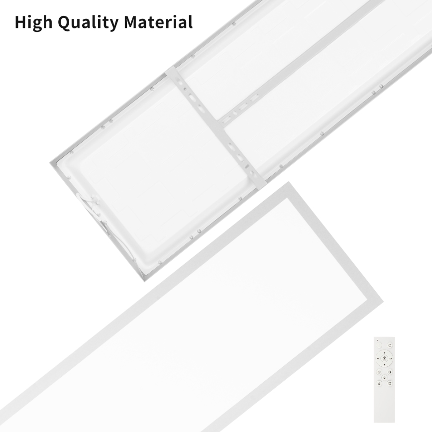 Brilagi - LED Kopalniška zatemnitvena stropna svetilka FRAME SMART LED/50W/230V 120x30 cm 3000-6000K IP44 srebrna + Daljinski upravljalnik