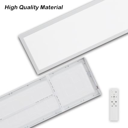 Brilagi - LED Kopalniška zatemnitvena stropna svetilka FRAME SMART LED/50W/230V 30x120 cm 3000-6000K IP44 bela + Daljinski upravljalnik