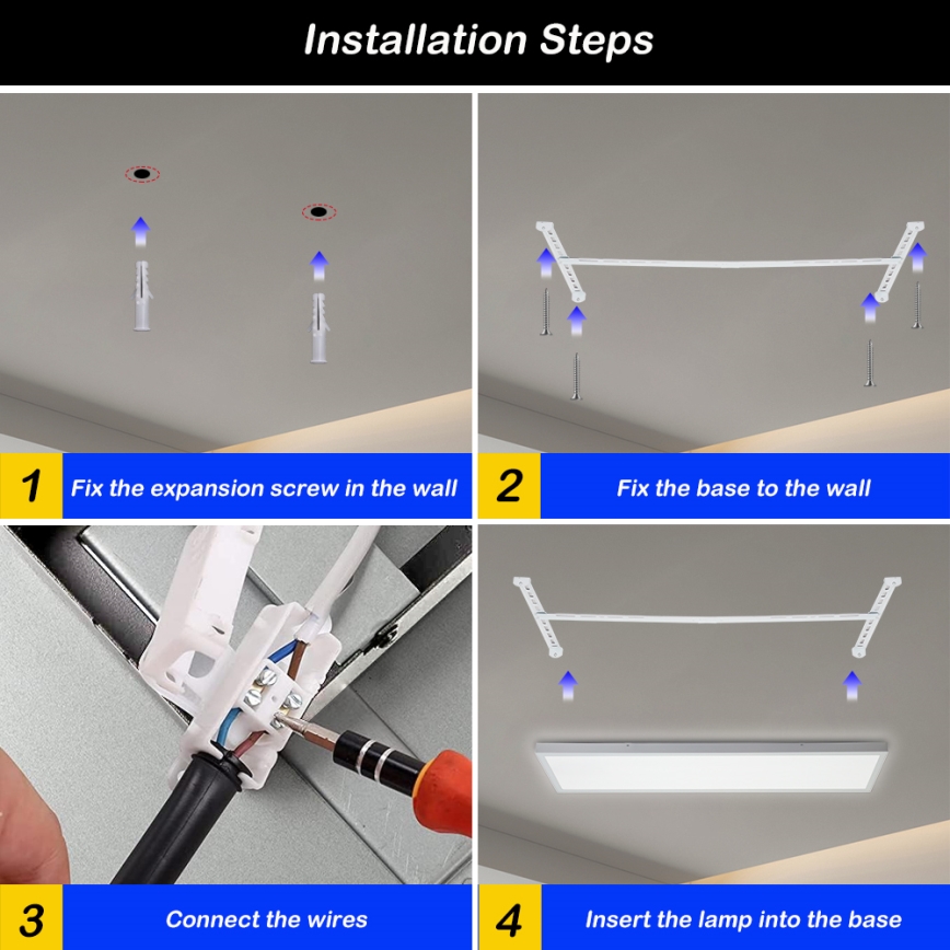 Brilagi - LED Kopalniška zatemnitvena stropna svetilka FRAME SMART LED/50W/230V 30x120 cm 3000-6000K IP44 bela + Daljinski upravljalnik