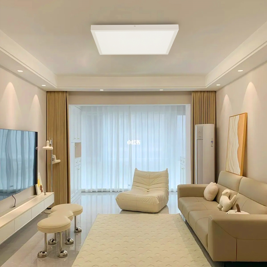 Brilagi - LED Kopalniška zatemnitvena stropna svetilka FRAME SMART LED/50W/230V 60x60 cm 3000-6000K IP44 bela + Daljinski upravljalnik
