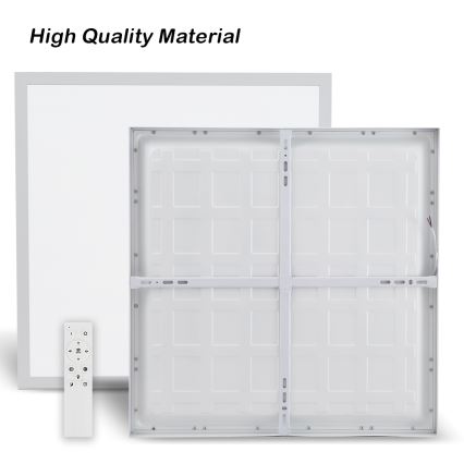 Brilagi - LED Kopalniška zatemnitvena stropna svetilka FRAME SMART LED/50W/230V 60x60 cm 3000-6000K IP44 bela + Daljinski upravljalnik