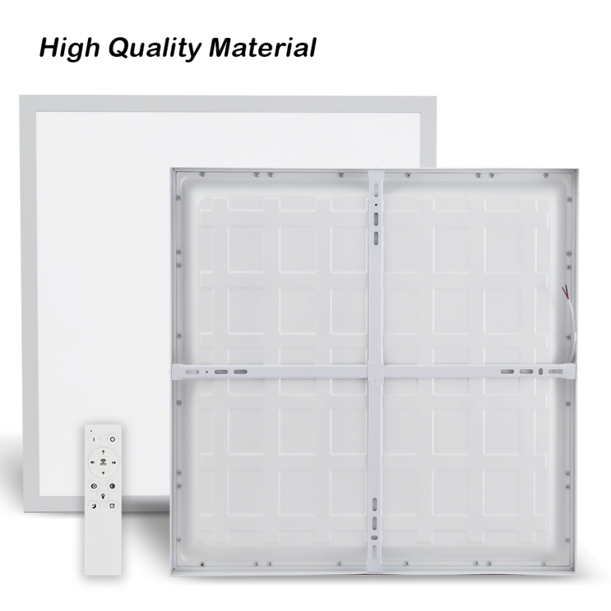 Brilagi - LED Kopalniška zatemnitvena stropna svetilka FRAME SMART LED/50W/230V 60x60 cm 3000-6000K IP44 bela + Daljinski upravljalnik