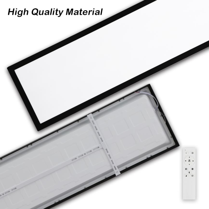 Brilagi - LED Kopalniška zatemnitvena stropna svetilka FRAME SMART LED/50W/230V 30x120 cm 3000-6000K IP44 črna + Daljinski upravljalnik