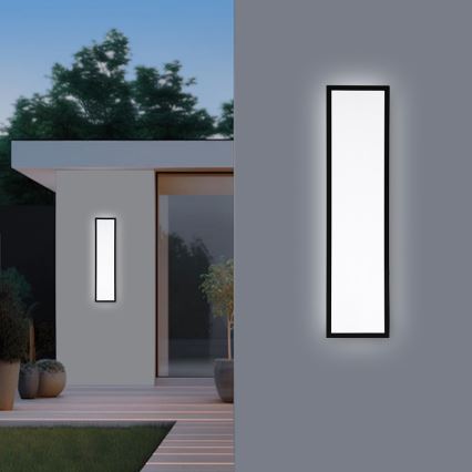Brilagi - LED Kopalniška zatemnitvena stropna svetilka FRAME SMART LED/50W/230V 30x120 cm 3000-6000K IP44 črna + Daljinski upravljalnik