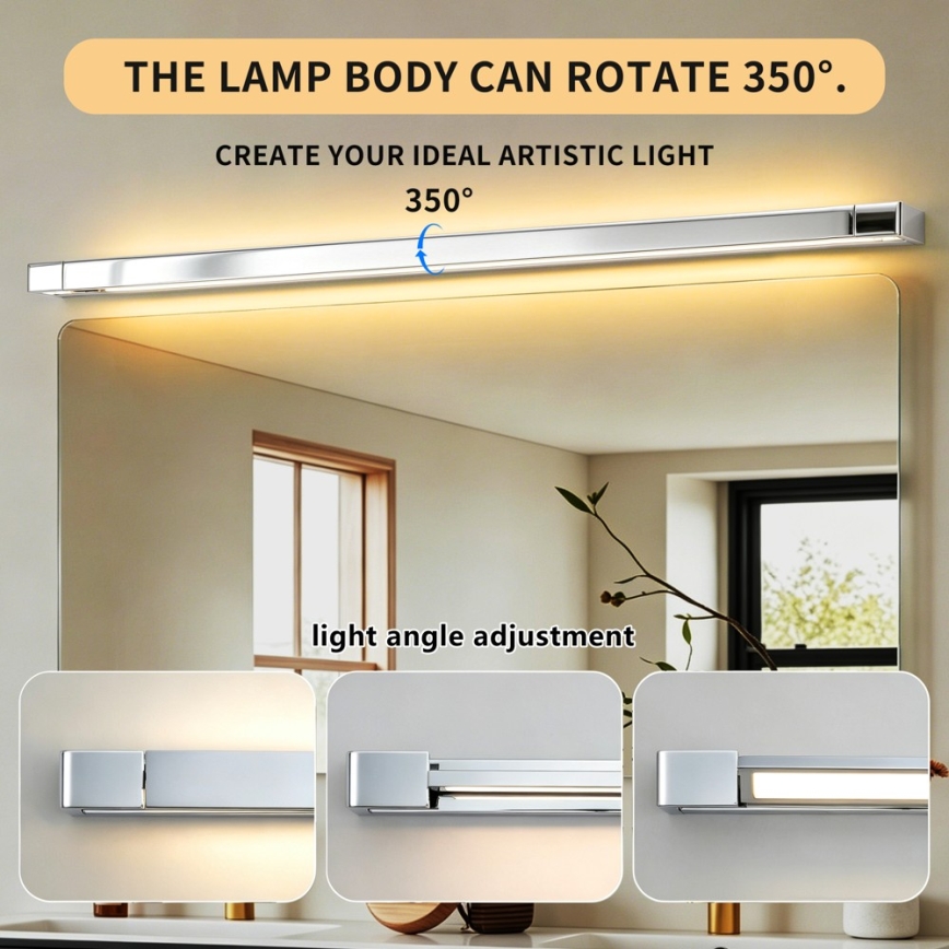 BRILAGI - LED kopalniška razsvetljava za ogledalo AQUA LINE LED/36W/230V 120 cm IP44 sijajni krom CRI 90