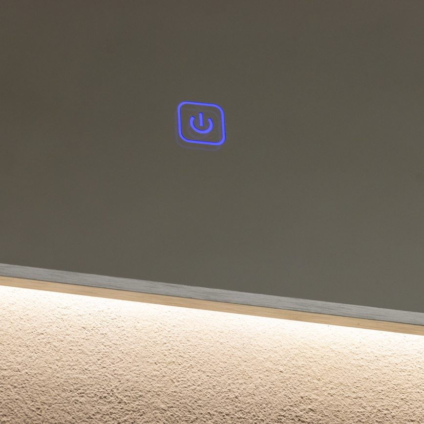 Brilagi - LED kopalniško ogledalo DESIO LED/28W/230V 60x80 cm, srebrno, IP44, CRI 90, zatemnljivo + CCT