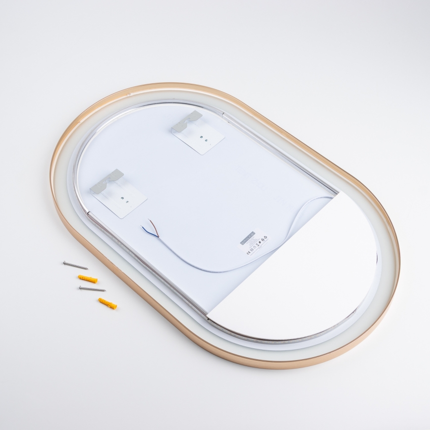 Brilagi - LED kopalniško ogledalo ERBA LED/25W/230V 50x80 cm zlato IP44 CRI 90 zatemnljivo + CCT (nastavljiva barvna temperatura)