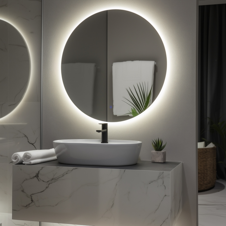 Brilagi - LED kopalniško ogledalo LUNA LED/26W/230V Ø 80 cm IP44 CRI 90 zatemnljivo + CCT