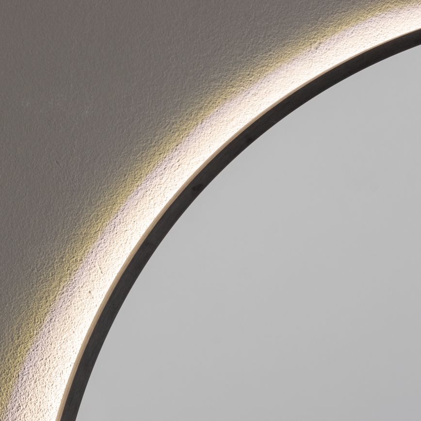 Brilagi - LED kopalniško ogledalo NOVARA LED/19W/230V pr. 60 cm črna IP44 CRI 90 zatemnljivo + CCT