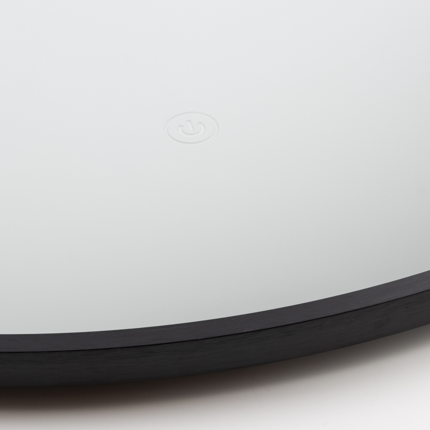 Brilagi - LED kopalniško ogledalo NOVARA LED/19W/230V pr. 60 cm črna IP44 CRI 90 zatemnljivo + CCT