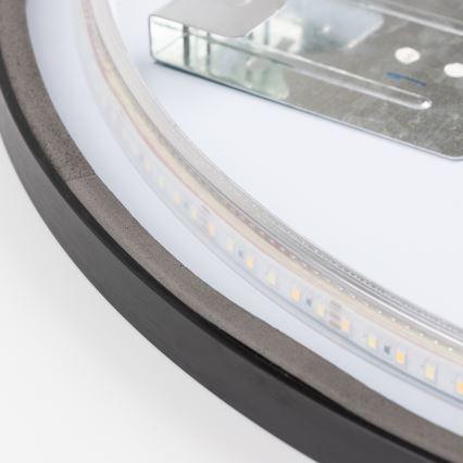 Brilagi - LED kopalniško ogledalo NOVARA LED/19W/230V pr. 60 cm črna IP44 CRI 90 zatemnljivo + CCT