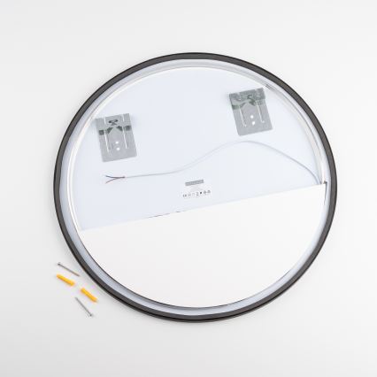 Brilagi - LED kopalniško ogledalo NOVARA LED/19W/230V pr. 60 cm črna IP44 CRI 90 zatemnljivo + CCT
