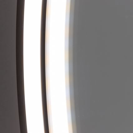 Brilagi - LED kopalniško ogledalo PALANZO LED/19W/230V premer 60 cm črna IP44 CRI 90 zatemnljivo + CCT
