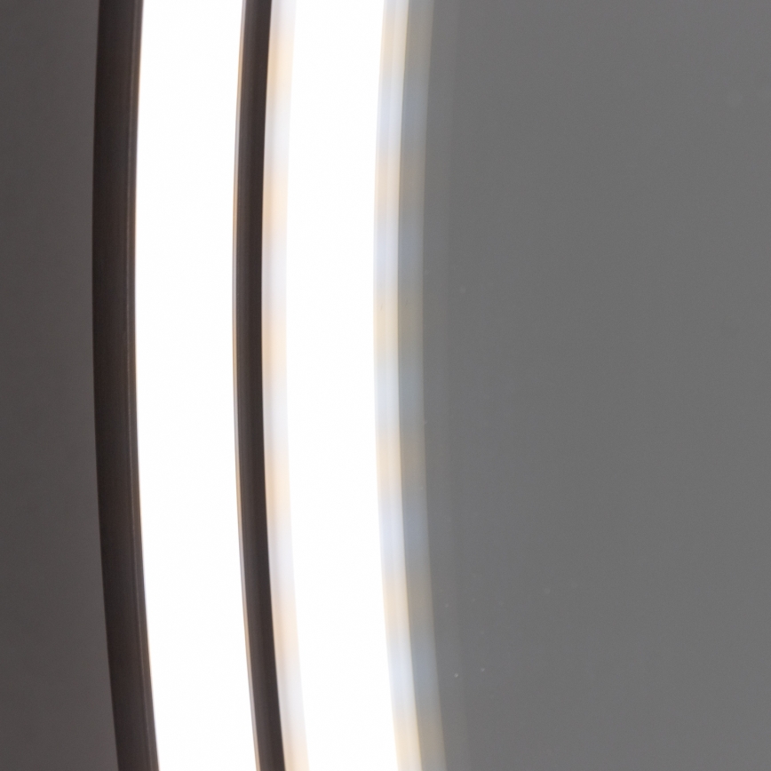 Brilagi - LED kopalniško ogledalo PALANZO LED/19W/230V premer 60 cm črna IP44 CRI 90 zatemnljivo + CCT