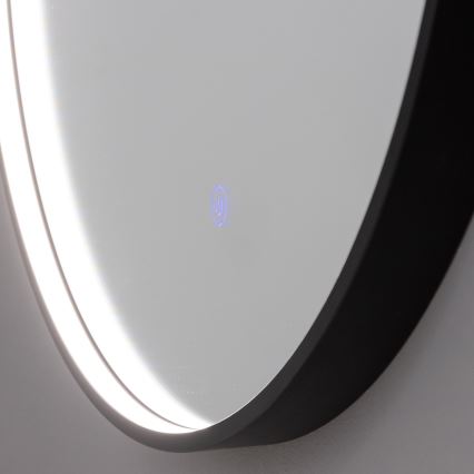 Brilagi - LED kopalniško ogledalo PALANZO LED/19W/230V premer 60 cm črna IP44 CRI 90 zatemnljivo + CCT