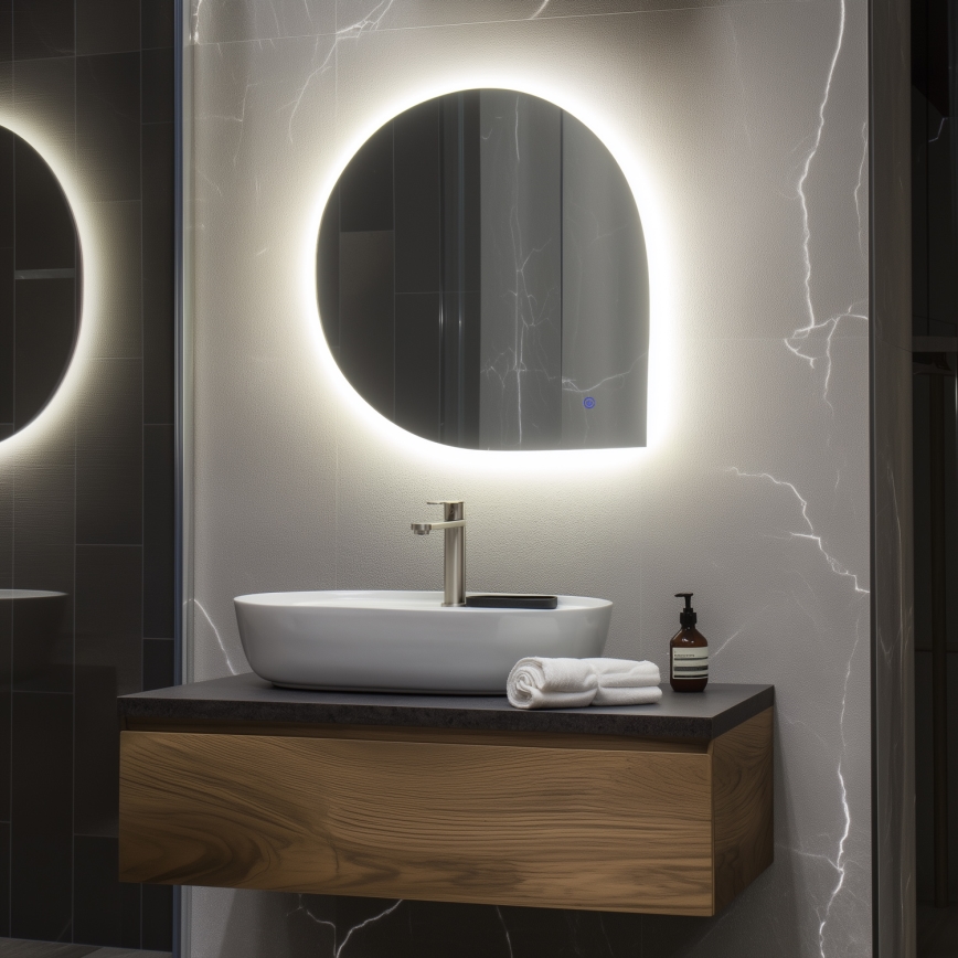 Brilagi - LED kopalniško ogledalo RICADI LED/19W/230V 60x60 cm IP44 CRI 90 zatemnljivo + CCT