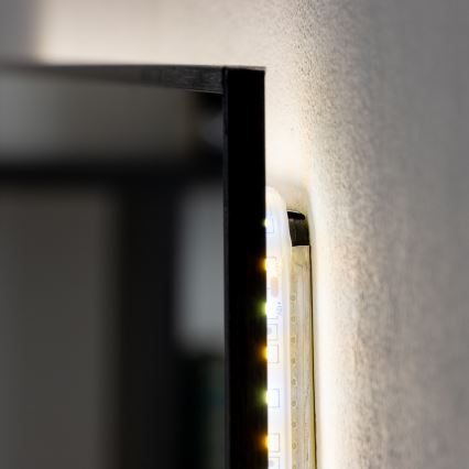 Brilagi - LED kopalniško ogledalo SUELLO LED/24W/230V 60x60 cm črno IP44 CRI 90 zatemnljivo + CCT