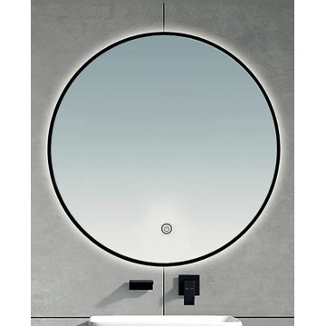 Brilagi - LED kopalniško ogledalo VENA BLACK LED/19W/230V Ø 60 cm IP44 CRI 90 zatemnljivo + CCT