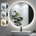 BRILAGI - LED kopalniško ogledalo VENA BLACK LED/26W/230V Ø 80 cm IP44 CRI 90 zatemnljivo + CCT