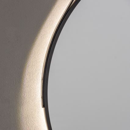 Brilagi - LED kopalniško ogledalo VERESE LED/19W/230V premer 60 cm črna IP44 CRI 90 zatemnljivo + CCT