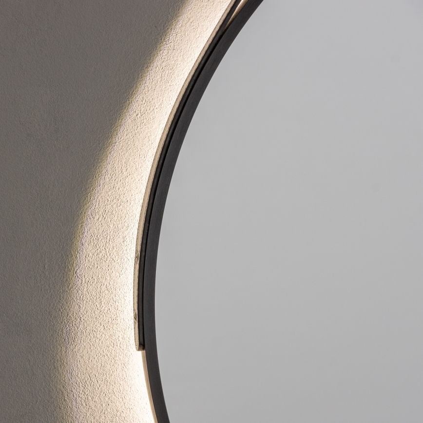 Brilagi - LED kopalniško ogledalo VERESE LED/19W/230V premer 60 cm črna IP44 CRI 90 zatemnljivo + CCT