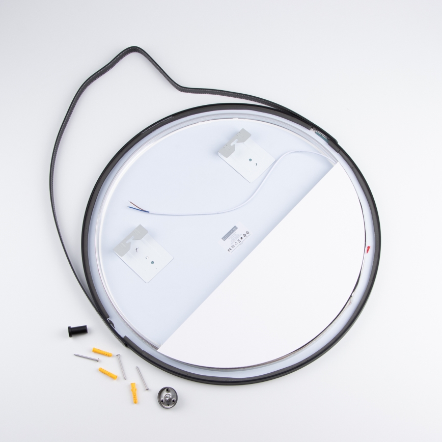 Brilagi - LED kopalniško ogledalo VERESE LED/19W/230V premer 60 cm črna IP44 CRI 90 zatemnljivo + CCT