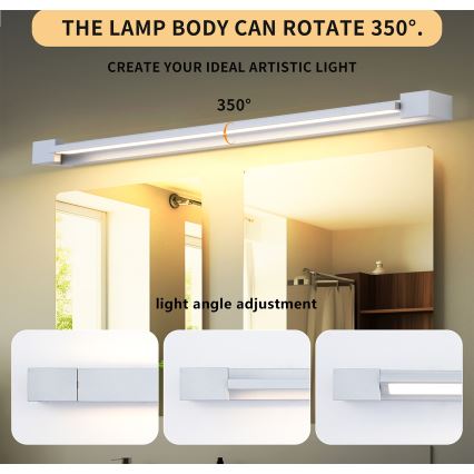 Brilagi - LED osvetlitev kopalniškega ogledala AQUA LINE LED/36W/230V 120 cm IP44 matni krom CRI 90