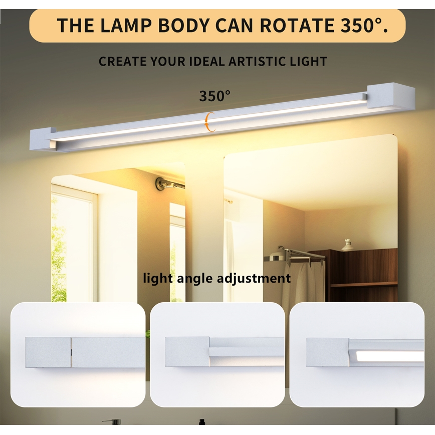 Brilagi - LED osvetlitev kopalniškega ogledala AQUA LINE LED/36W/230V 120 cm IP44 matni krom CRI 90