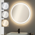 Brilagi - LED kopalniško ogrevano ogledalo AVA PRO LED/18,5W/230V, premer 60 cm, IP44, CRI 90, zatemnljivo + CCT