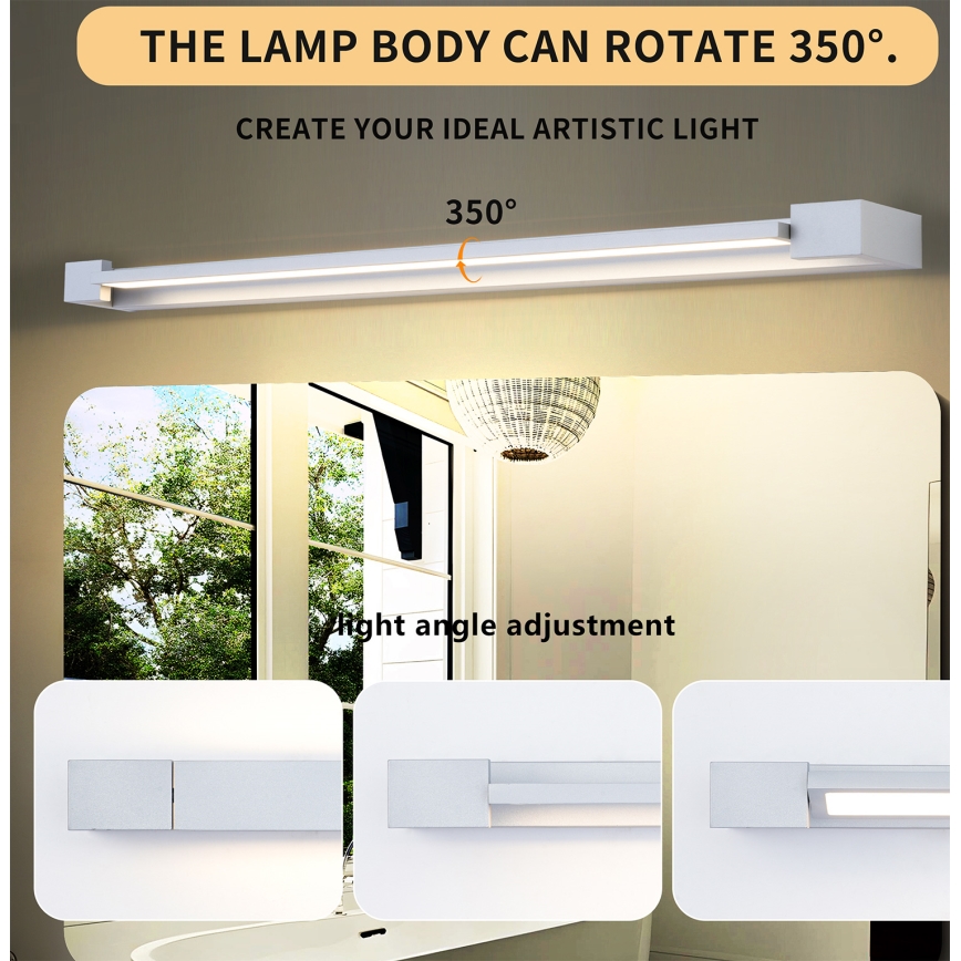 Brilagi - LED kopalniška osvetlitev za ogledalo AQUA LINE LED/24W/230V 90 cm IP44 matni krom CRI 90