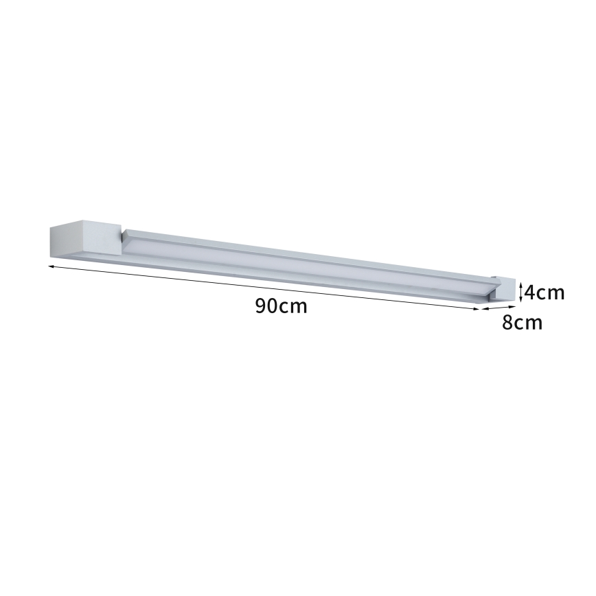 Brilagi - LED kopalniška osvetlitev za ogledalo AQUA LINE LED/24W/230V 90 cm IP44 matni krom CRI 90