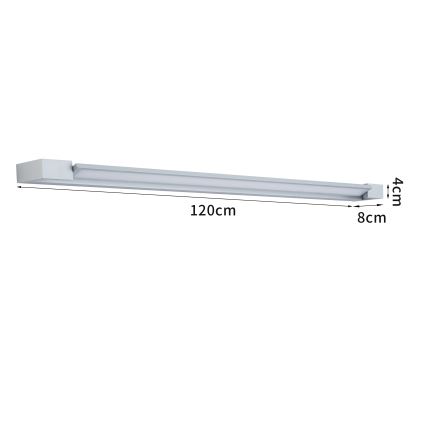 Brilagi - LED kopalniška osvetlitev za ogledalo AQUA LINE LED/36W/230V 120 cm IP44 matni krom
