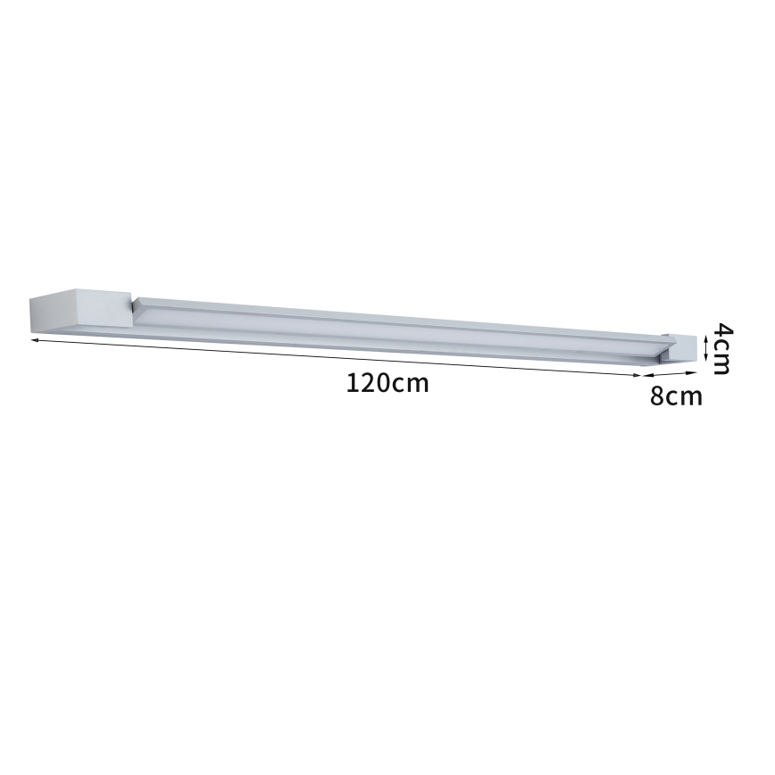 Brilagi - LED kopalniška osvetlitev za ogledalo AQUA LINE LED/36W/230V 120 cm IP44 matni krom