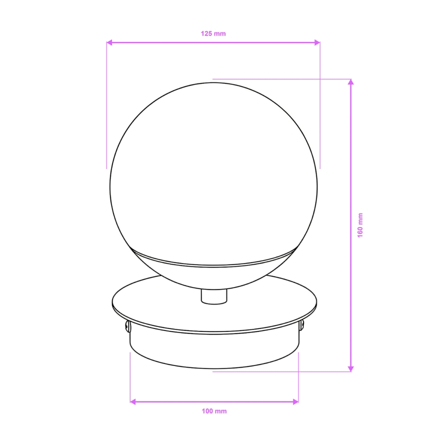 Brilagi - LED kopalniško stensko svetilo BALL LED/6W/230V 3000/4000/6500K IP44 zlata
