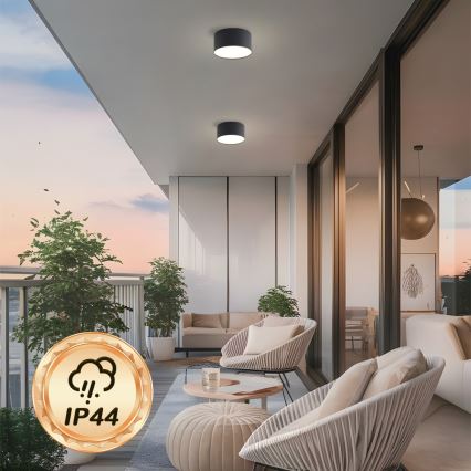 Brilagi - LED stropno svetilo za kopalnico FORIS LED/14W/230V, premer 12 cm, črno, IP44