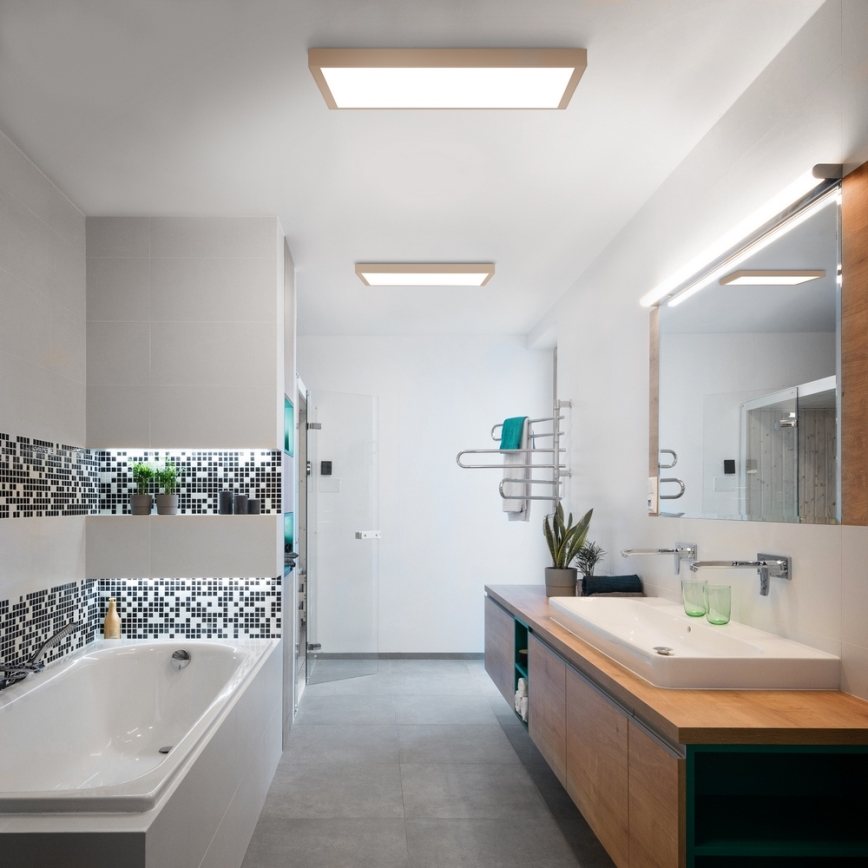 Brilagi - LED kopalniška stropna svetilka FRAME LED/50W/230V 60x60 cm IP44 bež
