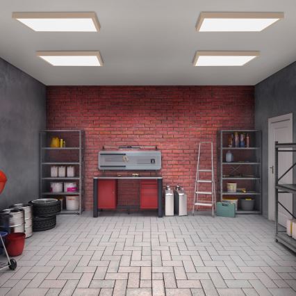 Brilagi - LED kopalniška stropna svetilka FRAME LED/50W/230V 60x60 cm IP44 bež