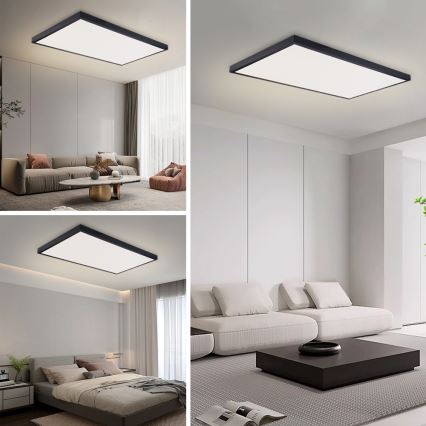 Brilagi - LED stropna svetilka za kopalnico FRAME LED/96W/230V 120x60 cm 3000/4000/6000K IP44 črna