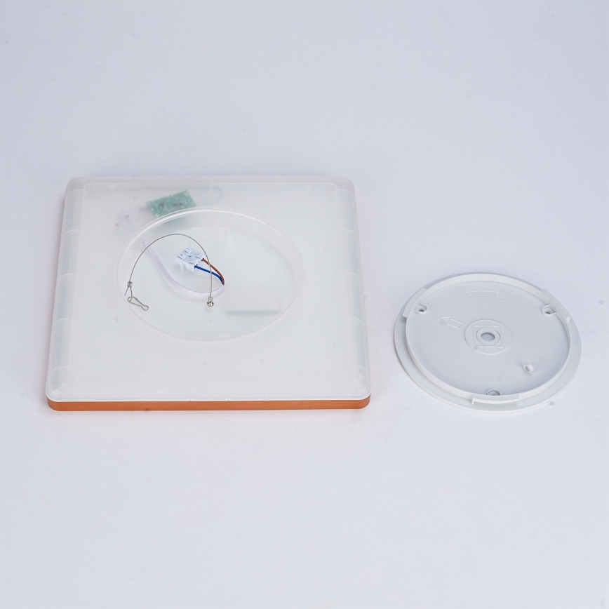 Brilagi - stropna kopalniška LED svetilka ULTRA SLIM LED/18W/230V 30x30 cm rožnato zlato IP54