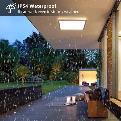 Brilagi - LED kopalniška stropna svetilka ULTRA SLIM LED/24W/230V 42x42 cm rožnato zlato IP54