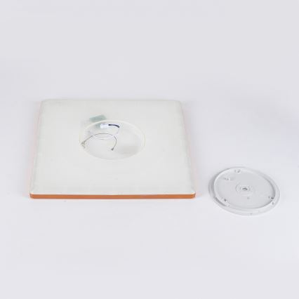 Brilagi - LED kopalniška stropna svetilka ULTRA SLIM LED/24W/230V 42x42 cm rožnato zlato IP54